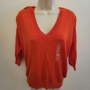 NWT Old Navy Ladies V Neck Short Sleeve Sweater